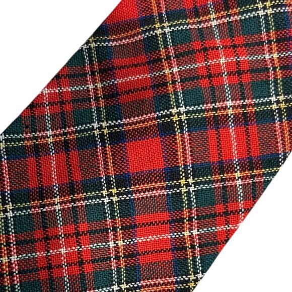Jos A. Bank Men's Holiday Tartan Limited Edition Tie 100% Scotland Loomed Wool - Picture 4 of 5